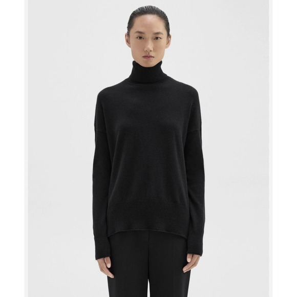 Theory Karenia 100% Cashmere Knit Turtleneck Pullover Sweater Size Small Relaxed - Picture 1 of 10